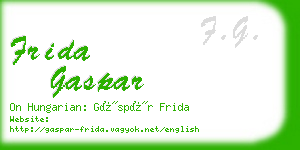 frida gaspar business card